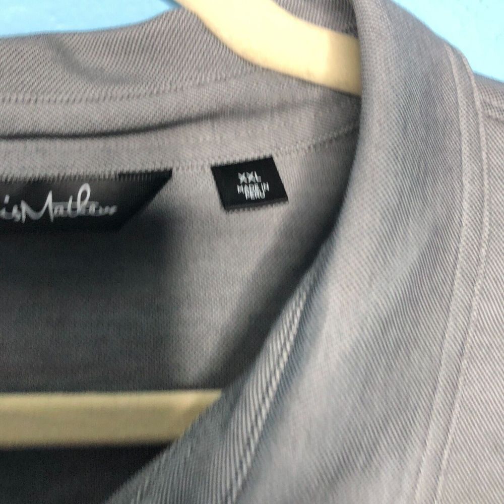 4/$25 Travis Mathew Polo Shirt Mens XXL Gray Stripe Casual Golf Athletic - Picture 2 of 9